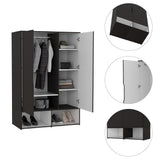 Closet Armario Wengue 100 cm con Zapatero y Percheros - Closets | Bylmo