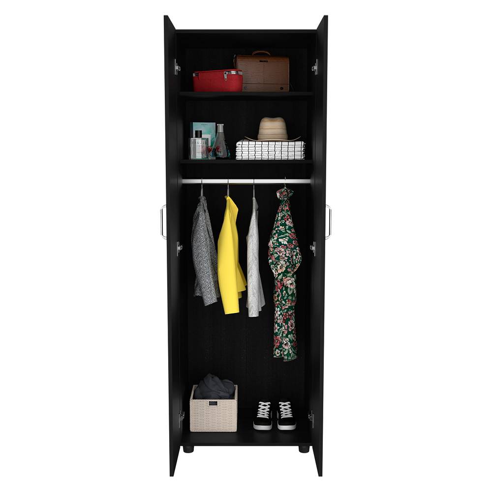Closet Aurora Wengue 60x180cm sin Cajones con 2 Entrepaños - Closets | Bylmo