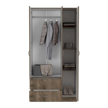 Closet Austral Bellota 90x180cm con 2 Cajones con 3 Entrepaños - Closets | Bylmo