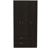Closet Austral Wengue 90x180cm con 2 Cajones con 3 Entrepaños - Closets | Bylmo
