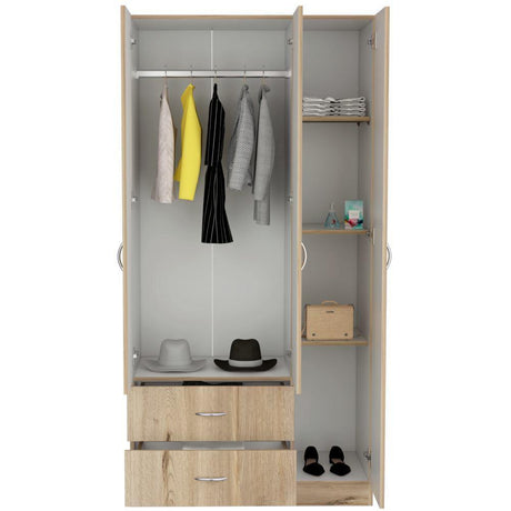 Closet Austral Duna 90x180cm con 2 Cajones con 3 Entrepaños - Closets | Bylmo
