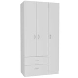 Closet Autral Blanco 90x180cm con 2 Cajones con 3 Entrepaños - Closets | Bylmo