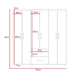 Closet Bariloche Macadamia 170x180cm con 2 Cajones con 4 Entrepaños - Closets | Bylmo