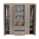 Closet Bariloche Ceniza 170 cm con Seis Puertas y Dos Cajones - Closets | Bylmo