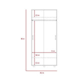 Closet Belfort Wengue 80 cm con Dos Puertas - Closets | Bylmo