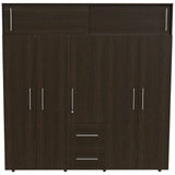 Closet Bigaf Wengue 200 cm con Siete Puertas y Tres Cajones - Closets | Bylmo
