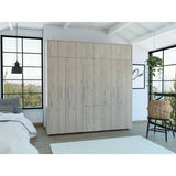 Closet Bigaf Plus Ceniza 200 cm con Siete Puertas y Tres Cajones - Closets | Bylmo