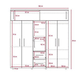 Closet Bigaf Duna 200 cm con Siete Puertas y Tres Cajones - Closets | Bylmo