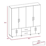 Closet Cantelmo Rovere 200 cm con Ocho Puertas y Dos Cajones - Closets | Bylmo