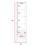 Closet Chic Duna 48 cm con Espejo, Una Puerta y Dos Cajones - Closets | Bylmo