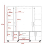 Closet Confort Miel 200 cm con Ocho Puertas y Dos Cajones - Closets | Bylmo