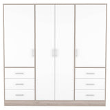 Closet Cooder Ceniza 200 cm con Cuatro Puertas y Seis Cajones - Closets | Bylmo
