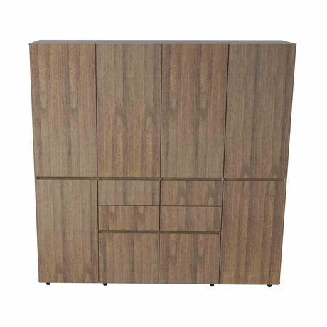 Closet D y B Amaretto 200 cm con Cajones, Puertas, Colgadero y Entrepaños - Closets | Bylmo