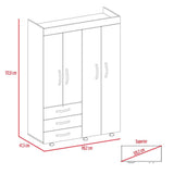 Closet Denver Wengue 119 cm con Cuatro Puertas y Dos Cajones - Closets | Bylmo