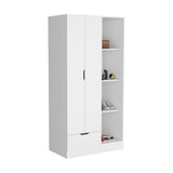 Closet Éclat Blanco 90 cm con Dos Puertas y Un Cajón - Closets | Bylmo