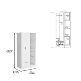 Closet Éclat Blanco 90 cm con Dos Puertas y Un Cajón - Closets | Bylmo