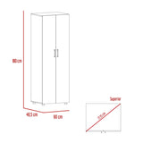 Closet Eter Blanco 60 cm con Dos Puertas, Entrepaños y Colgadero - Closets | Bylmo