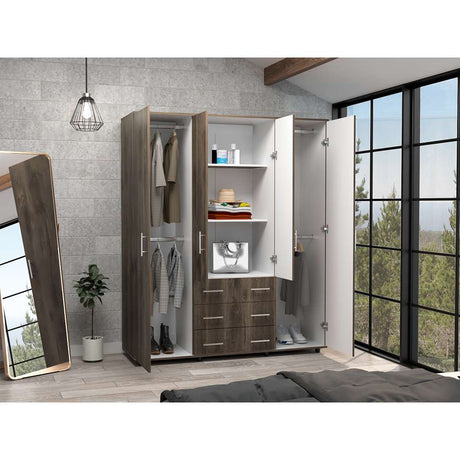 Closet Fontan Bellota 150 cm con Cuatro Puertas y Tres Cajones - Closets | Bylmo