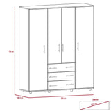 Closet Fontan Bellota 150 cm con Cuatro Puertas y Tres Cajones - Closets | Bylmo