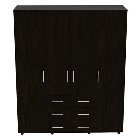Closet Fontan Wengue 150 cm con Cuatro Puertas y Tres Cajones - Closets | Bylmo