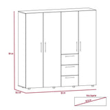 Closet Harlem Duna 180 cm con Cuatro Puertas y Tres Cajones - Closets | Bylmo