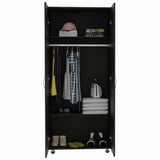 Closet Hogar Basic Wengue 80 cm Con Colgadero de Ropa y Entrepaños - Closets | Bylmo