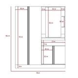 Closet Kamelot Gales 150 cm con Espejo,Cuatro Puertas y Un Cajón - Closets | Bylmo