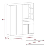 Closet Kamelot Gales 150 cm con Espejo,Cuatro Puertas y Un Cajón - Closets | Bylmo