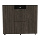 Closet Letna Coñac 140 cm con Tres Puertas y Dos Cajones - Closets | Bylmo