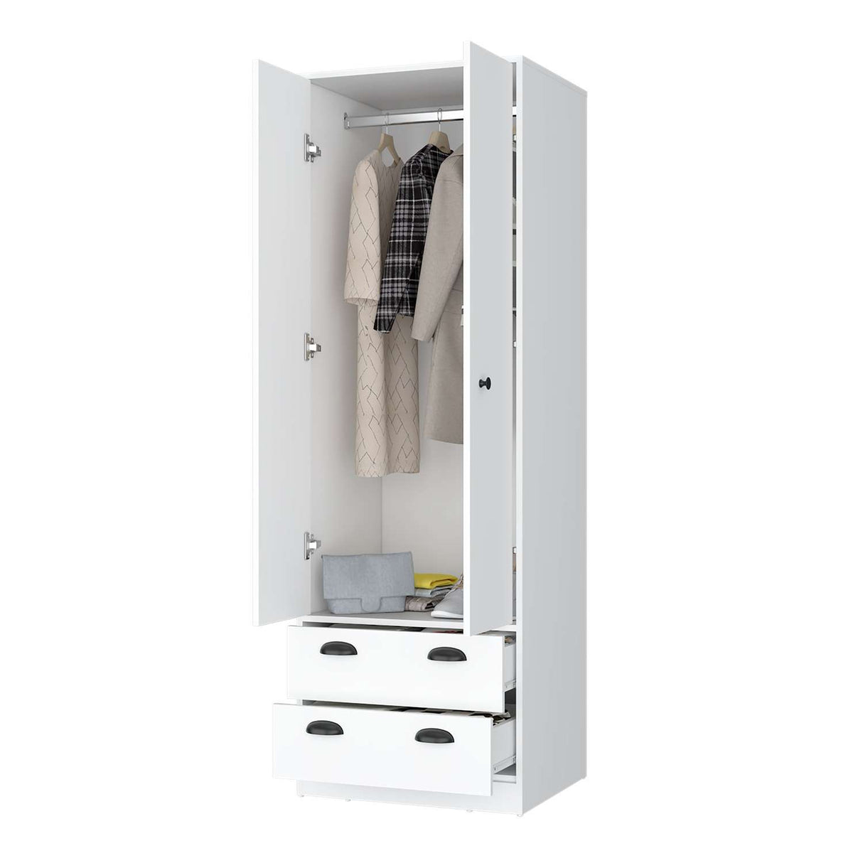Closet Blanco 59x179cm con 2 Cajones sin Entrepaños - Closets | Bylmo
