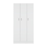 Closet Luna Blanco 90 cm con Tres Puertas y Dos Cajones - Closets | Bylmo