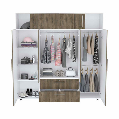 Closet Luque Bellota 200 cm Con Dos Cajones y Colgadero de Ropa - Closets | Bylmo