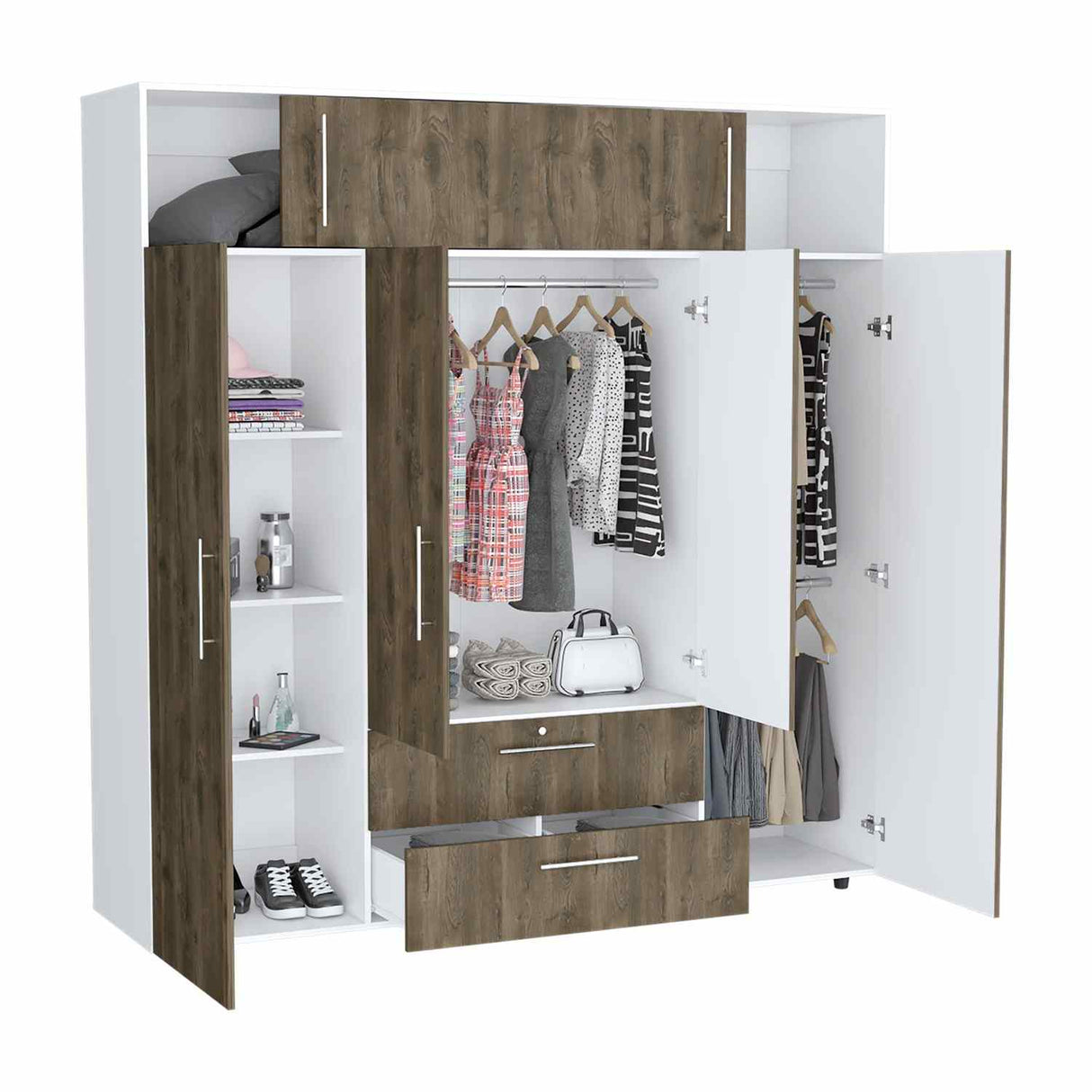 Closet Luque Bellota 200 cm Con Dos Cajones y Colgadero de Ropa - Closets | Bylmo