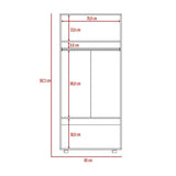 Closet Madrid Wengue 80 cm con Dos Puertas - Closets | Bylmo