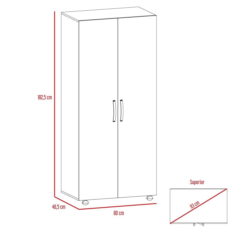 Closet Madrid Plus Wengue 80 cm con Dos Puertas - Closets | Bylmo