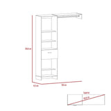 Closet Manchester Blanco 150x210cm con 1 Cajones con 3 Entrepaños - Closets | Bylmo