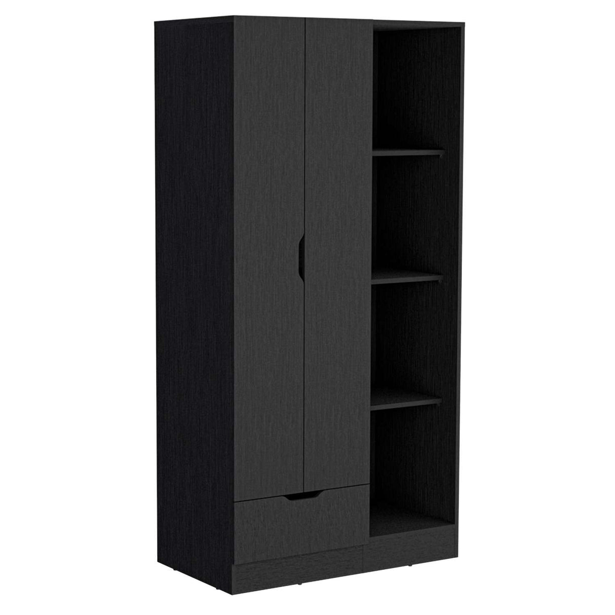 Closet Memphis Wengue 90x181cm con 1 Cajones con 3 Entrepaños - Closets | Bylmo