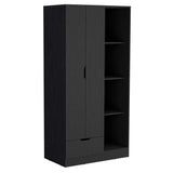 Closet Memphis Wengue 90x181cm con 1 Cajones con 3 Entrepaños - Closets | Bylmo