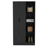 Closet Memphis Wengue 90x181cm con 1 Cajones con 3 Entrepaños - Closets | Bylmo