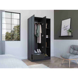 Closet Memphis Wengue 90x181cm con 1 Cajones con 3 Entrepaños - Closets | Bylmo
