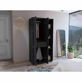 Closet Misuri Wengue 182 cm Con Colgadero de Ropa y Un Cajón - Closets | Bylmo