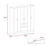 Closet Mitú Ceniza 162 cm con Siete Puertas y un Cajón - Closets | Bylmo