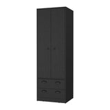 Closet Wengue 59x179cm con 2 Cajones sin Entrepaños y Dos puertas - Closets | Bylmo