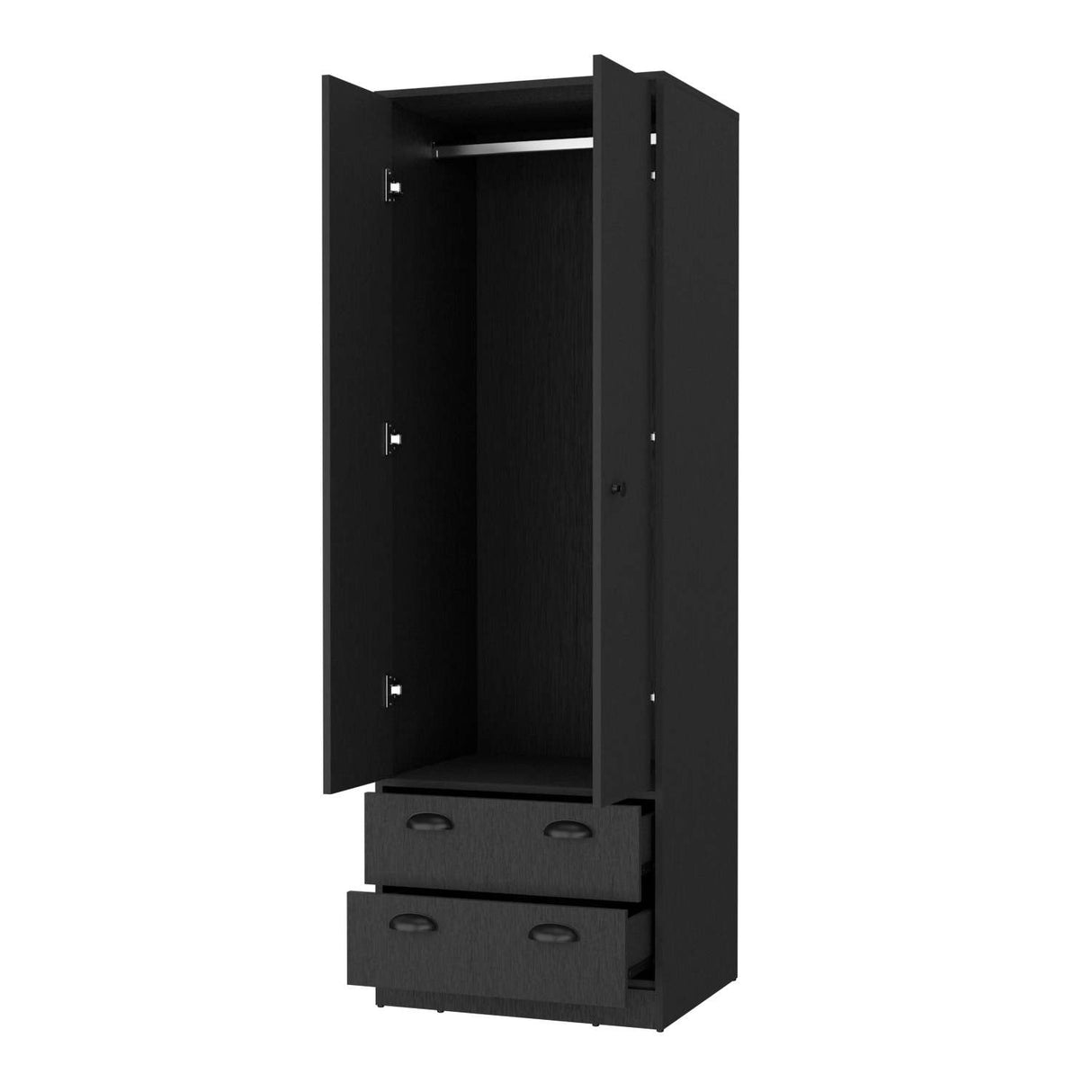 Closet Wengue 59x179cm con 2 Cajones sin Entrepaños y Dos puertas - Closets | Bylmo