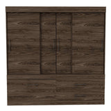 Closet Portofino Coñac 180 cm con Cinco Puertas y Dos Cajones - Closets | Bylmo