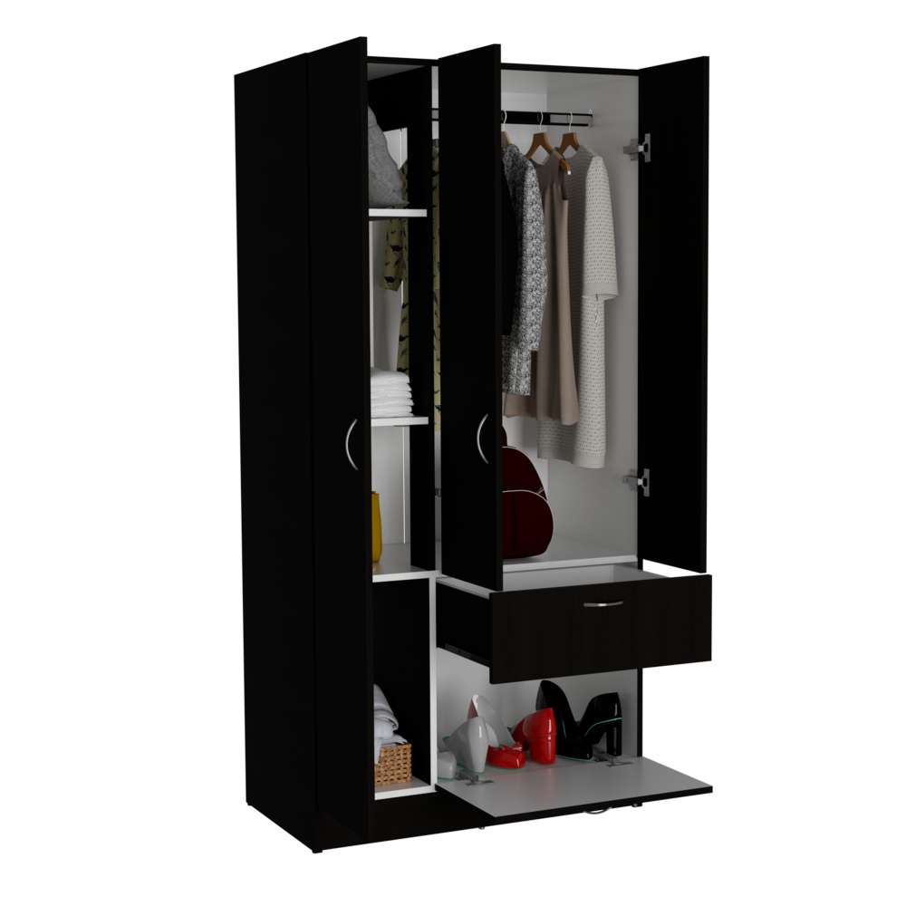 Closet Primavera Wengue 81.9x170.8cm con 2 Cajones con 3 Entrepaños - Closets | Bylmo