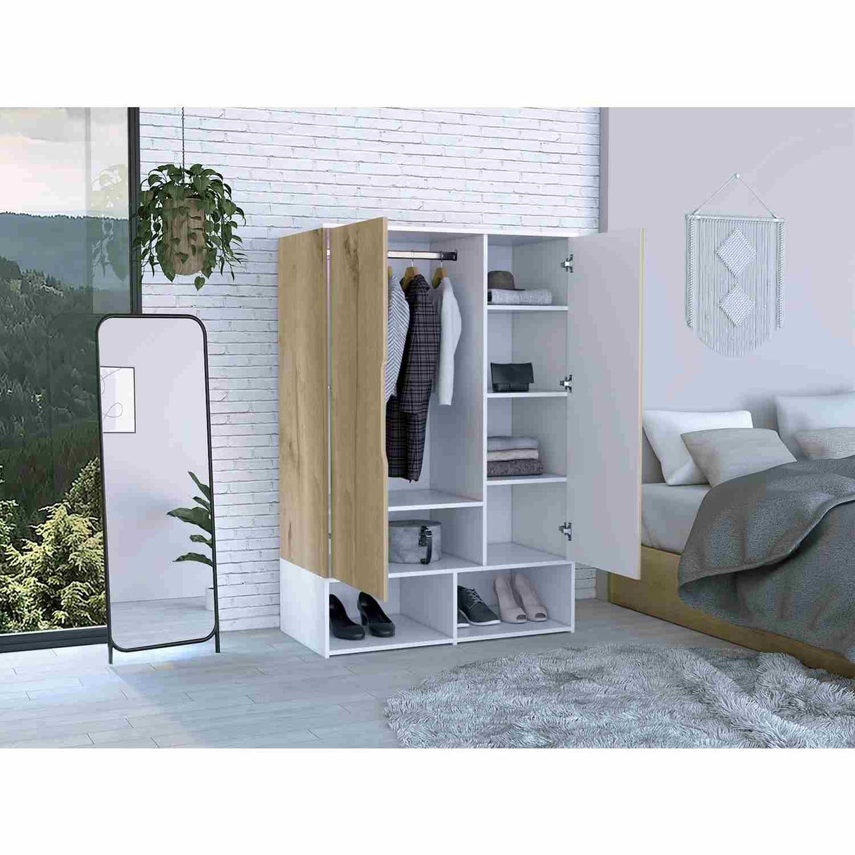 Closet Rosie Duna 100x150cm sin Cajones con 4 Entrepaños - Closets | Bylmo