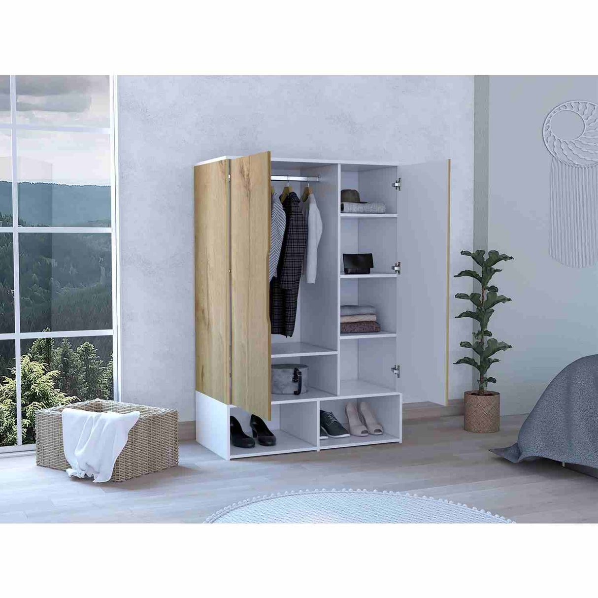 Closet Rosie Duna 100x150cm sin Cajones con 4 Entrepaños - Closets | Bylmo