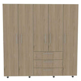 Closet Serrat Rovere 200 cm con Cinco Puertas y Tres Cajones - Closets | Bylmo