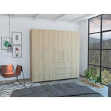 Closet Serrat Rovere 200 cm con Cinco Puertas y Tres Cajones - Closets | Bylmo